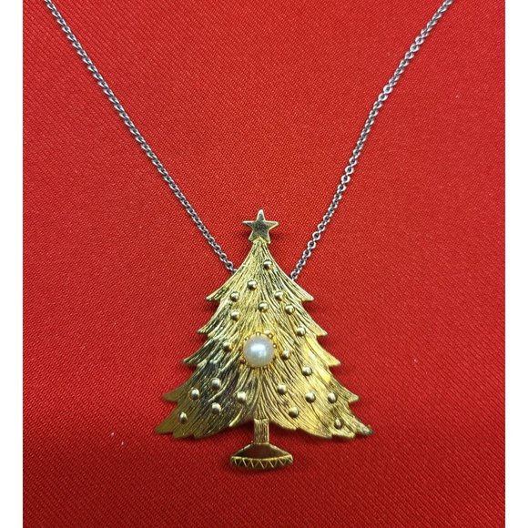 Christmas Pins Brooches Set of 4 Christmas Tree Angel Pearl Wreath Ornament - Picture 6 of 12